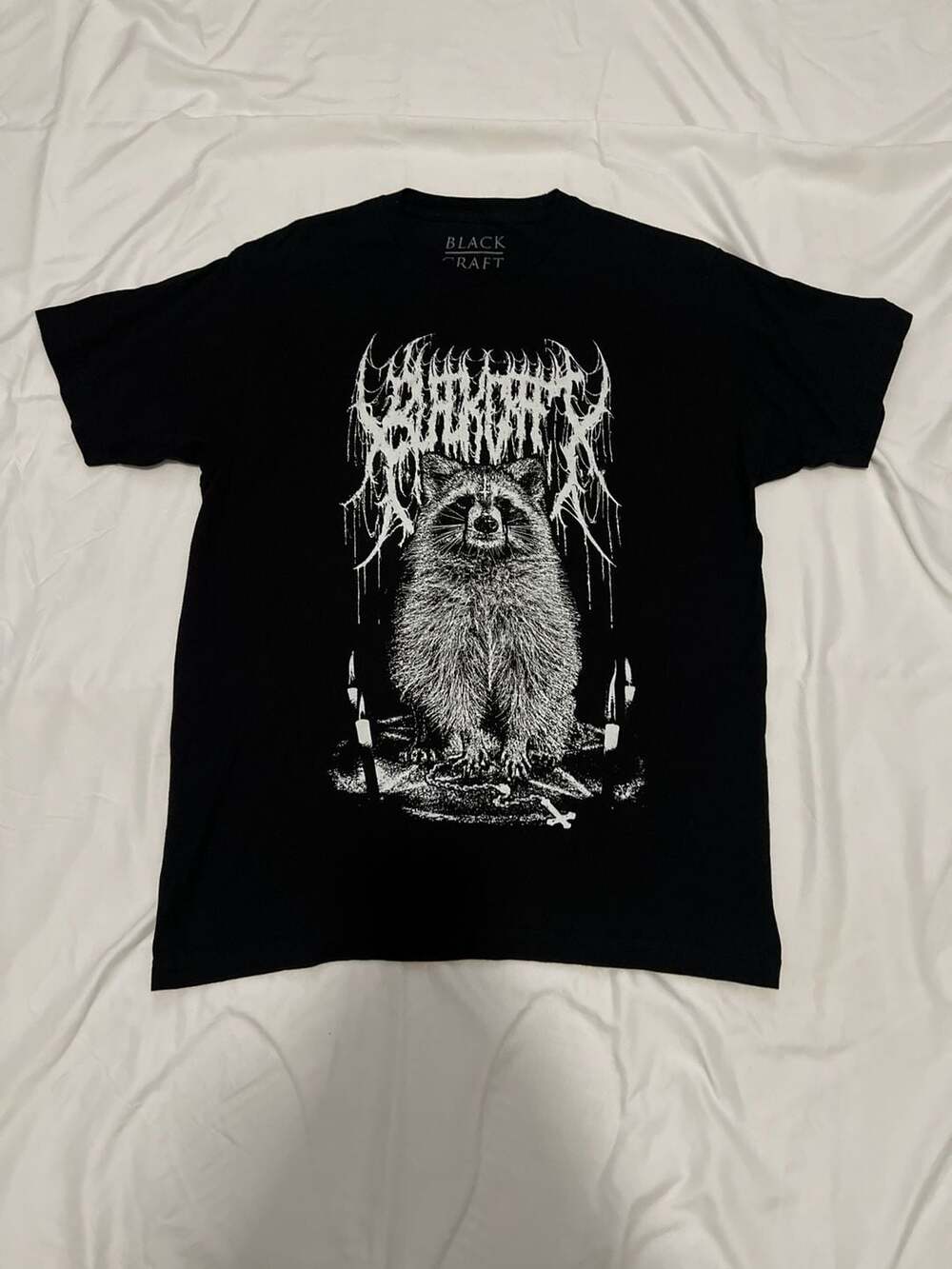 BlackCraft Cult Raccoon Ritual Graphic T-Shirt Size L